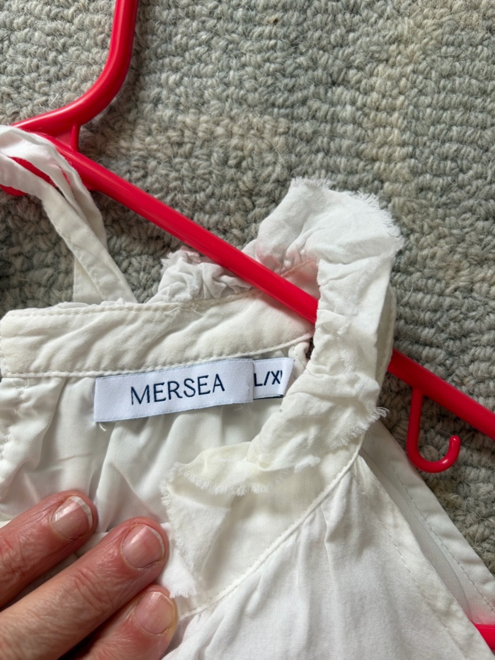White Ruffled Halter Blouse - Picture 2 of 7